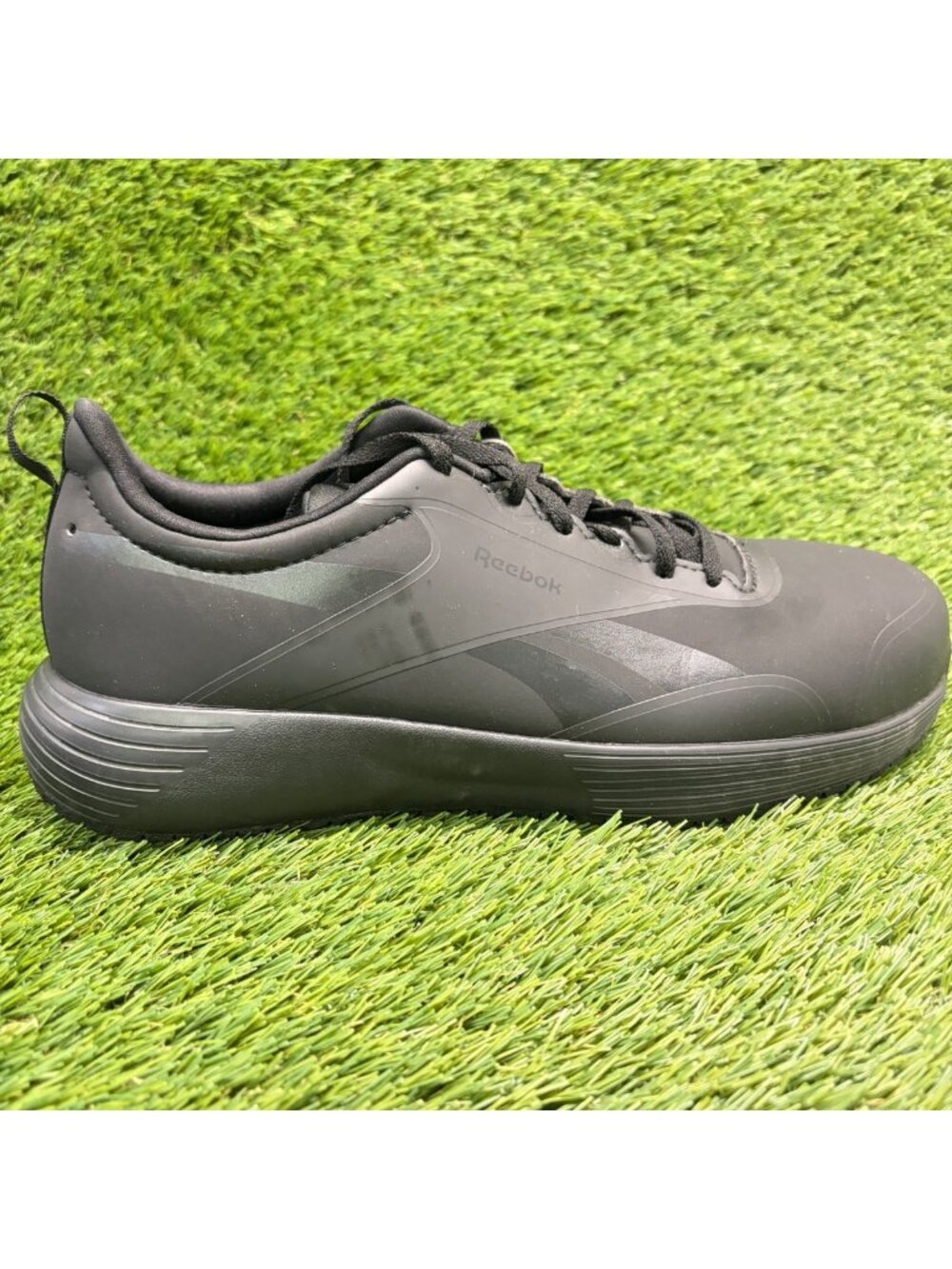 Reebok Lite Plus 4 Mens Size 9W Triple Black Composite Toe Safety Work Shoes